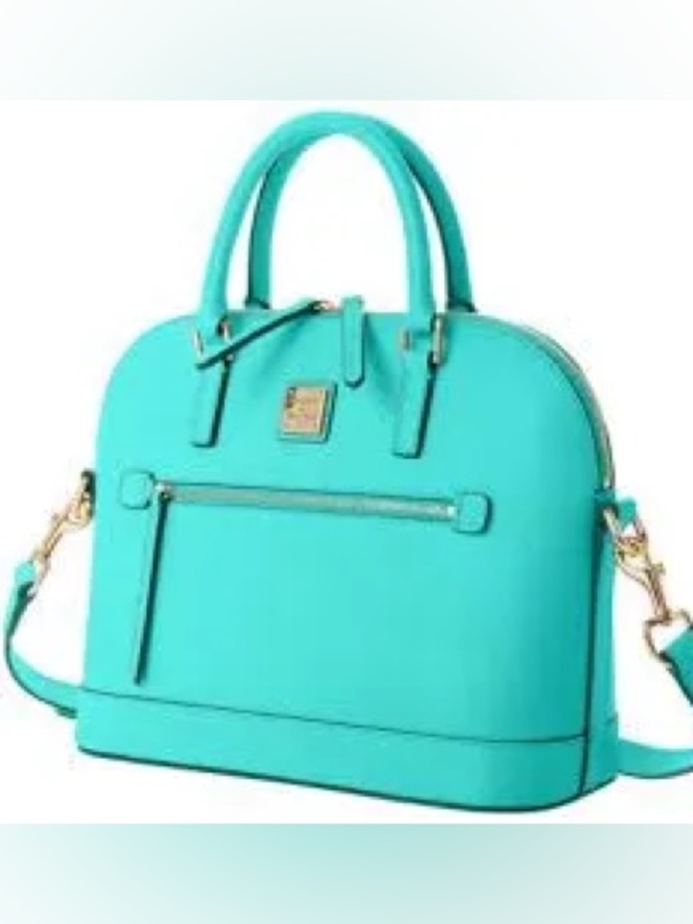 NWOT Dooney & Bourke Mimi Domed Satchel Leather Crossbody Seafoam